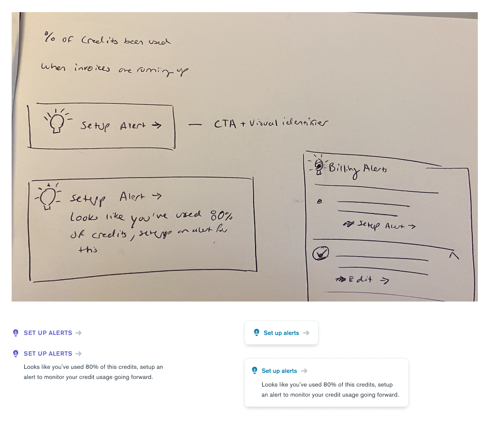 Initial brainstorm sketches